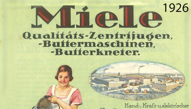 Miele Qualitäts-Zentrifugen, -Buttermaschinen, -Butterkneter